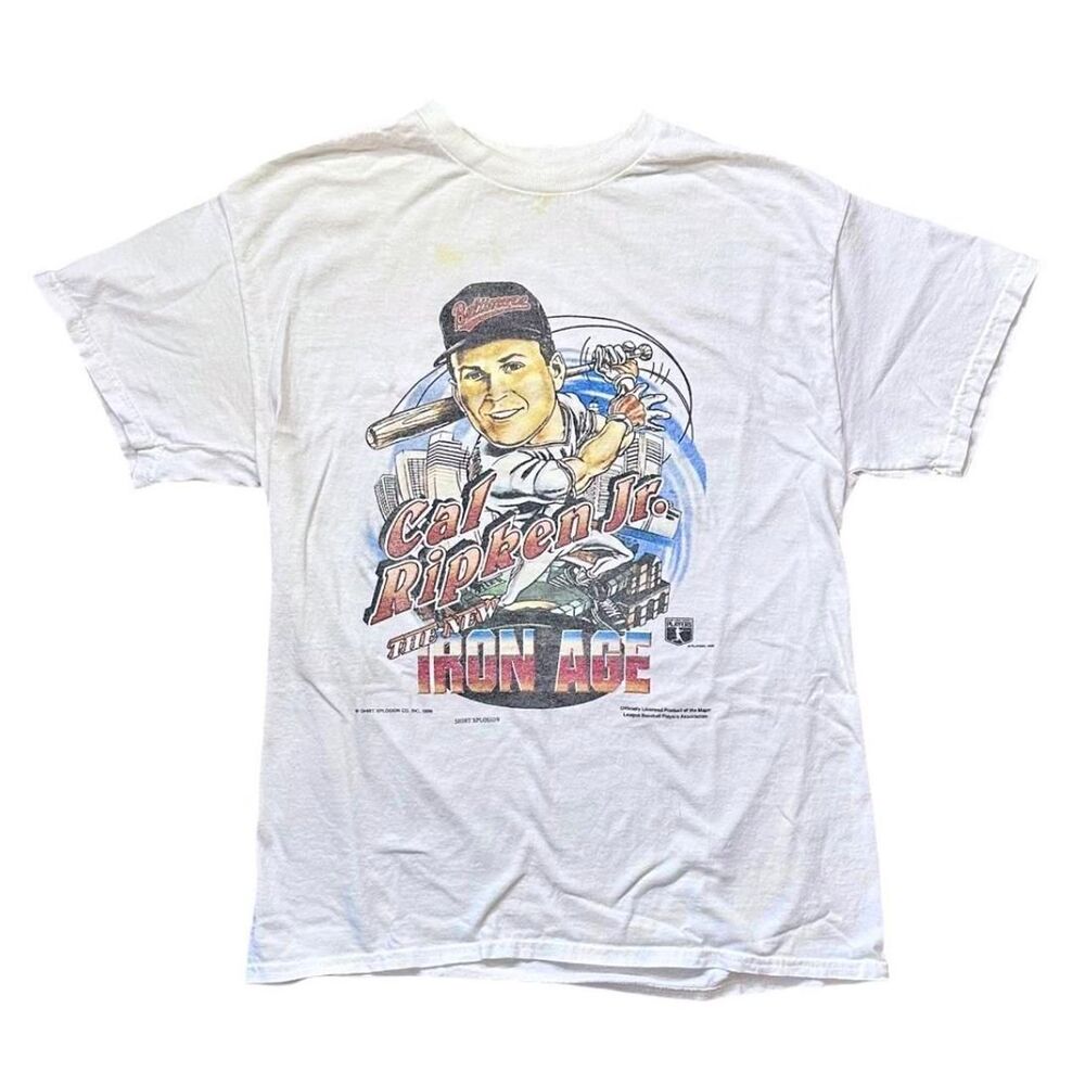 Vintage 90’s Cal Ripken Jr. Caricature Cartoon Baltimore Orioles T Shirt